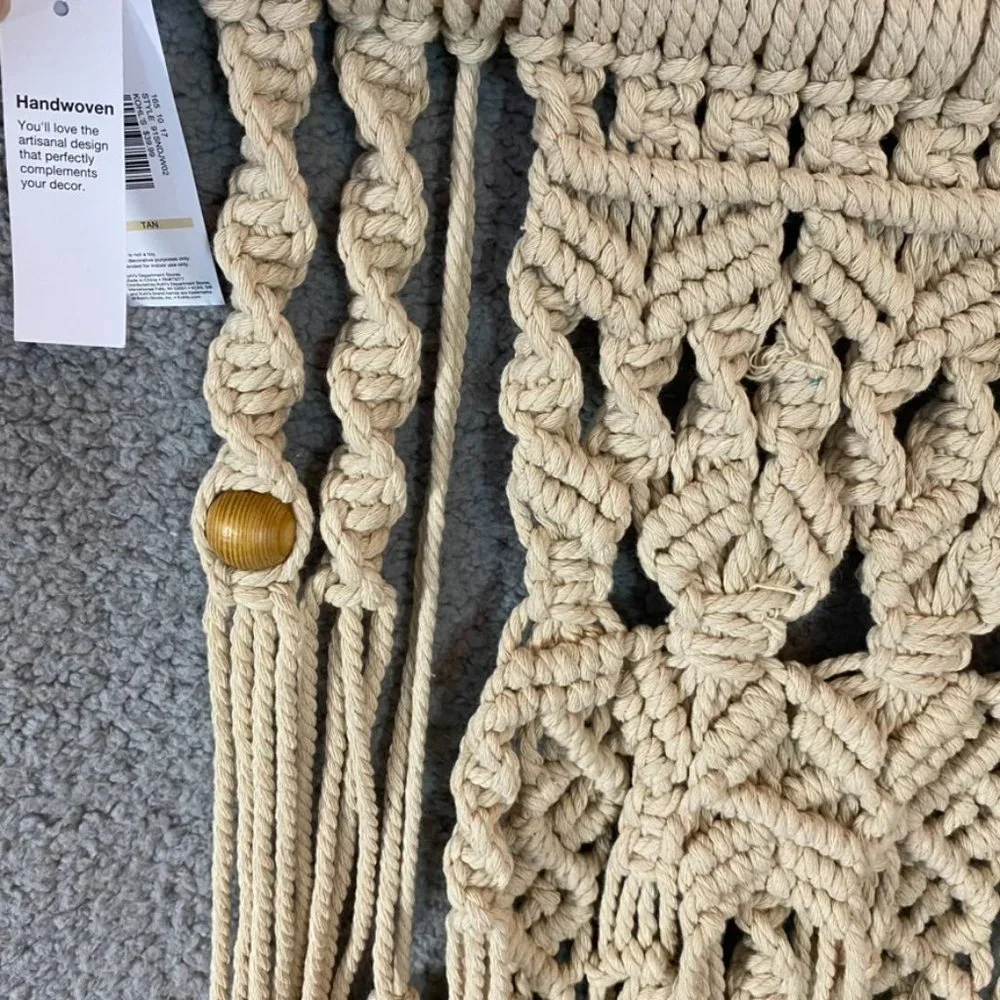 Macrame Bohemian Hand Woven Fringe Wall Hanging Tapestry